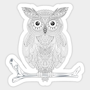 Owl mandala pattern Sticker